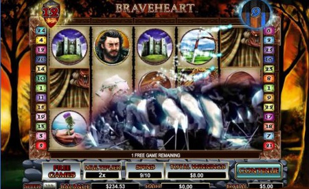 Braveheart Free Spins - Hollywood Jackpots Slot