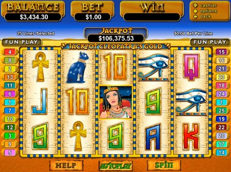 Cleopatras Gold - RTG Progressive Slot