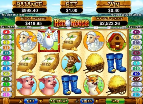 Henhouse - RTG Progressive Slot