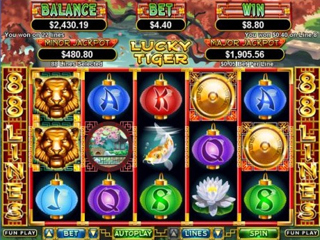 Lucky Tiger - RTG Progressive Slot