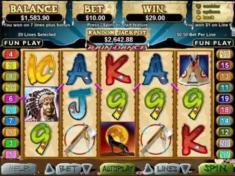 Rain Dance - RTG Progressive Slot