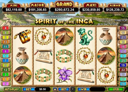 Spirit of the Inca - RTG Progressive Slot