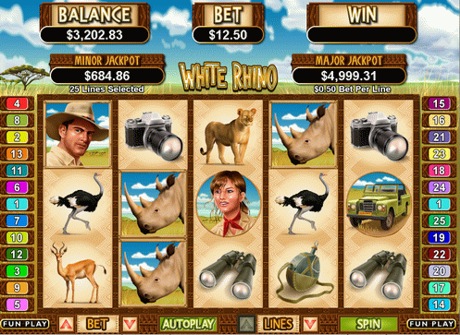 White Rhino - RTG Progressive Slot