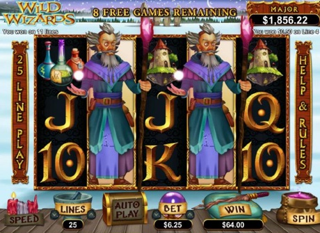 Wild Wizards - RTG Progressive Slot